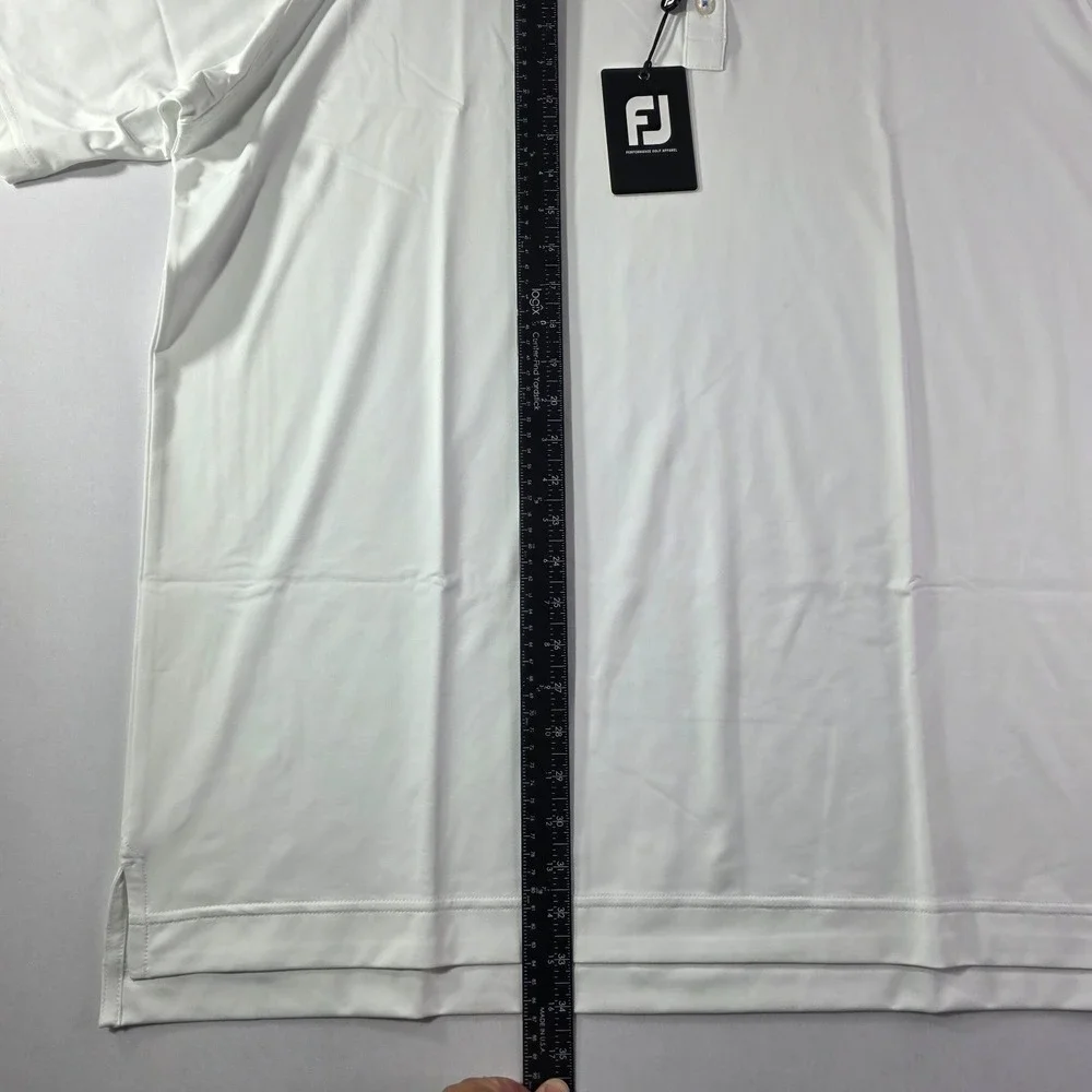Foot Joy Mens Short-sleeve Golf Polo Shirt 2XL White Polyester NWT